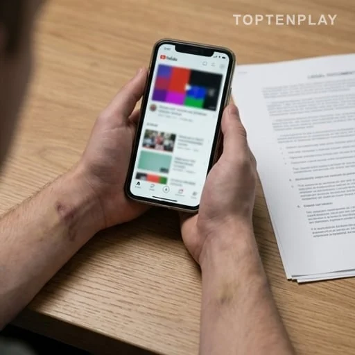Téléphone et documents de justice sur une table