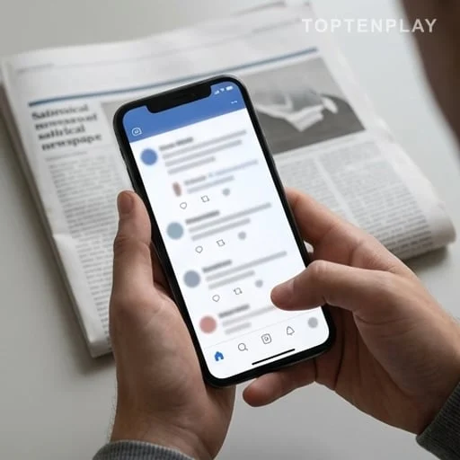 Commentaires floutés affichés sur un téléphone portable