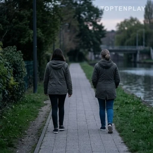 Chemin piéton longeant un canal dans la métropole lilloise