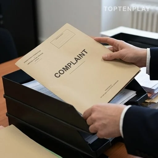 Dossier de plainte déposé dans un service de justice