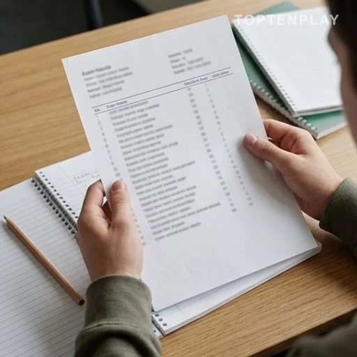 Résultat d’examen et notes de philosophie sur un bureau