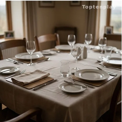 Chaise vide à une table familiale dressée, symbolisant l'absence d'un proche