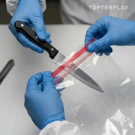 Couteau placé sous scellé dans un dossier judiciaire