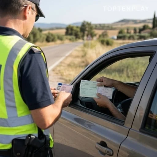 Contrôle de sécurité routière auprès d’un automobiliste