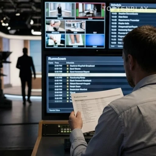 Régie télévision suivant une décision d’antenne
