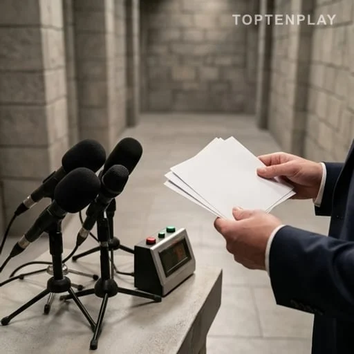 Cartons de tournage et micros sur plateau télévisé