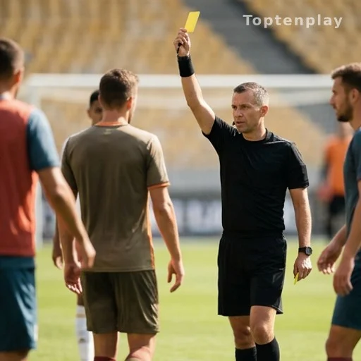 Arbitre brandissant un carton lors d'un match de Coupe du Monde 2026