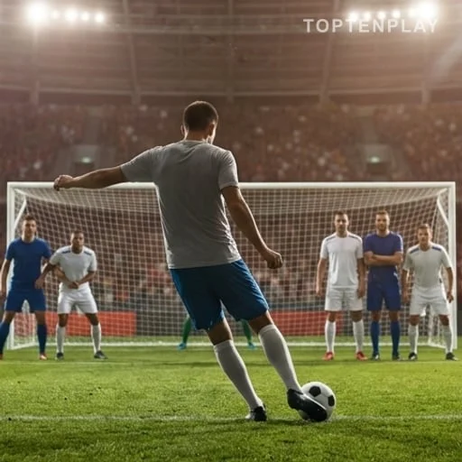 Penalty disputé dans un stade sous forte chaleur