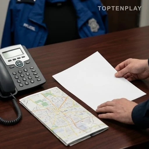 Document d’appel et téléphone posés sur une table