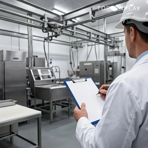 Zone d’inspection en abattoir sans animaux visibles