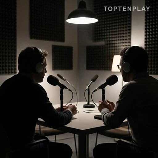 Studio radio lors d’un débat sur la retraite