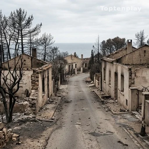 Maisons incendiées dans une commune du littoral girondin après le passage des flammes
