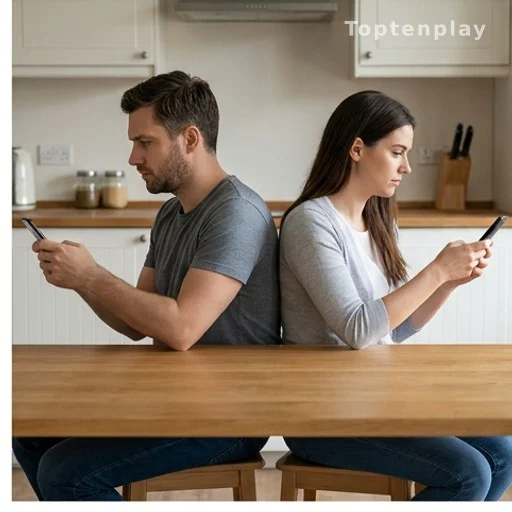 Couple en silence à table illustrant l'ennui et l'insatisfaction dans la vie de couple