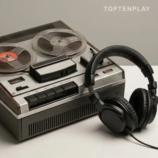 Ancienne vidéo et casque rappelant deux séquences distinctes