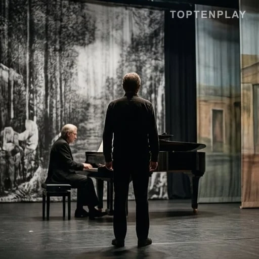 Comédien seul en scène accompagné par un pianiste