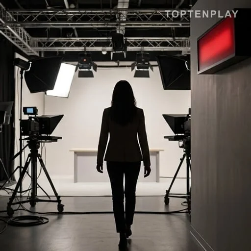 Animatrice anonyme dans un studio audiovisuel