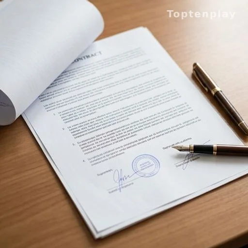 Contrat d'engagement de réserve opérationnelle posé sur un bureau