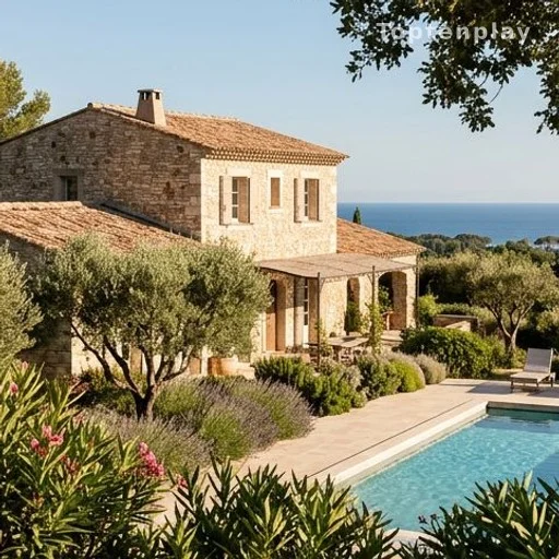 Villa provençale avec piscine et vue mer à Saint-Tropez