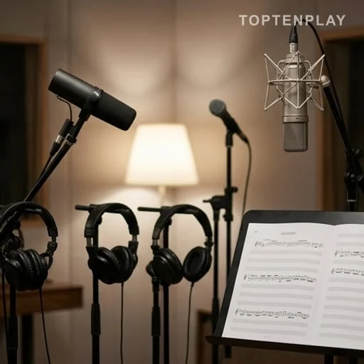 Studio de répétition pour un hommage musical