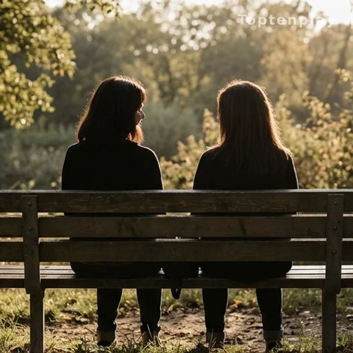 Deux silhouettes féminines assises côte à côte, évoquant une vie affective partagée