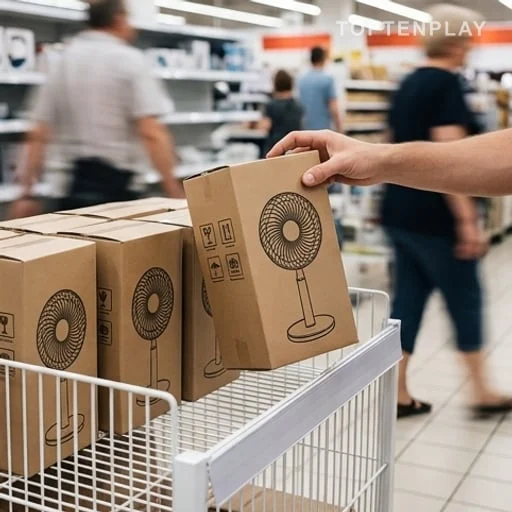 Derniers ventilateurs disponibles dans un rayon de magasin