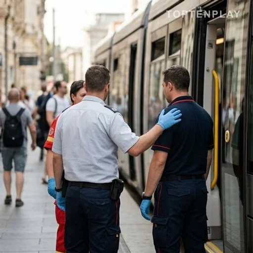 Secours près d’un tram après malaise d’un voyageur