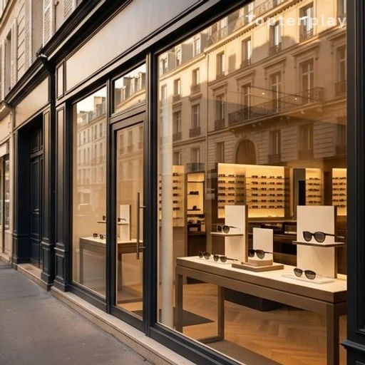 Boutique de lunettes de luxe à Paris vendant le modèle Henry Jullien du président