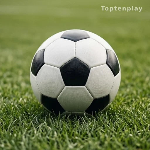 Ballon officiel de la phase finale de la Coupe du monde posé sur la pelouse