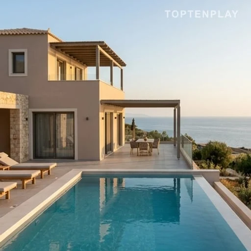 Villa avec piscine dans un ensemble immobilier côtier