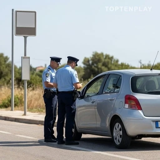 Contrôle routier lié à un permis de conduire absent