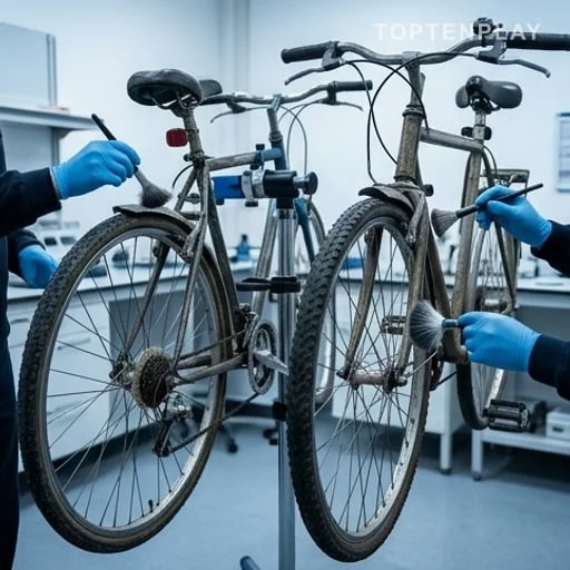 Deux vélos examinés dans un laboratoire d’analyse ADN