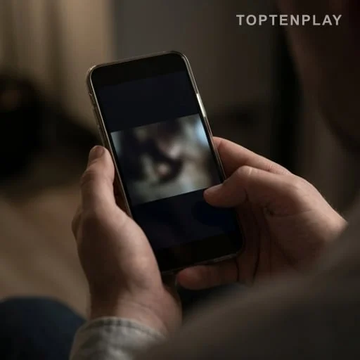 Smartphone montrant une vidéo floutée versée à la justice