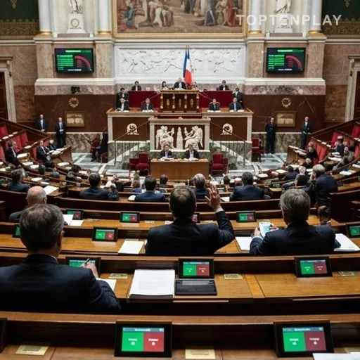 Vote dans un hémicycle français sur l’aide à mourir