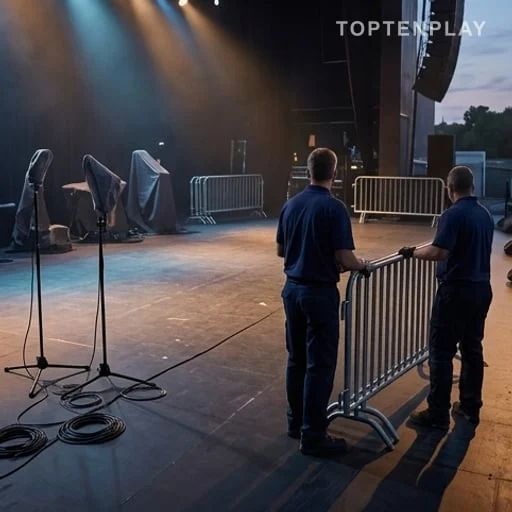 Scène de concert vide après annulation de dates