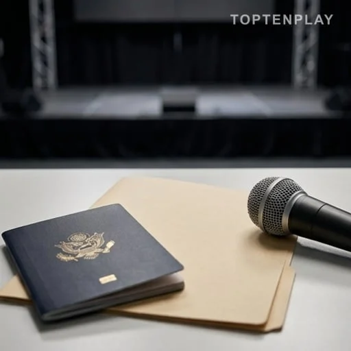Micro et documents de contrôle judiciaire sur une table