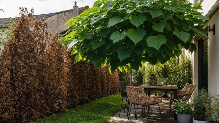 Paulownia: le brise-vue rapide qui exige des précautions