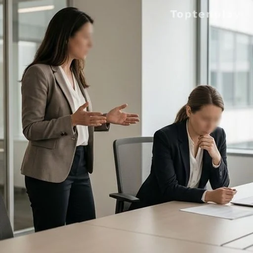 Tension entre deux collègues dans un bureau, conflit au travail