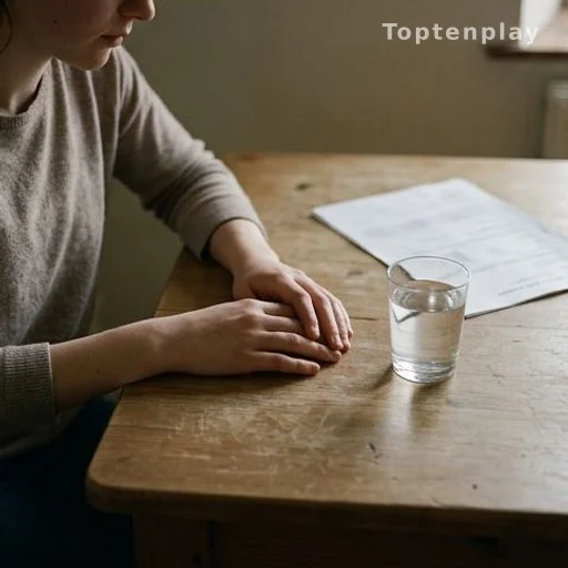 Mains d'une jeune femme près d'un document médical, illustrant un suivi de maladie cardiaque