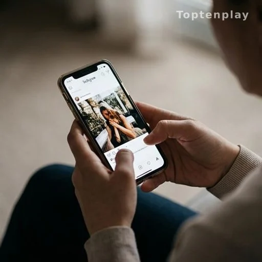 Mains tenant un smartphone affichant un message d'hommage sur les réseaux sociaux