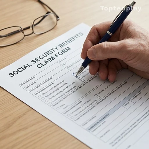 Document de demande de pension de retraite et stylo sur un bureau