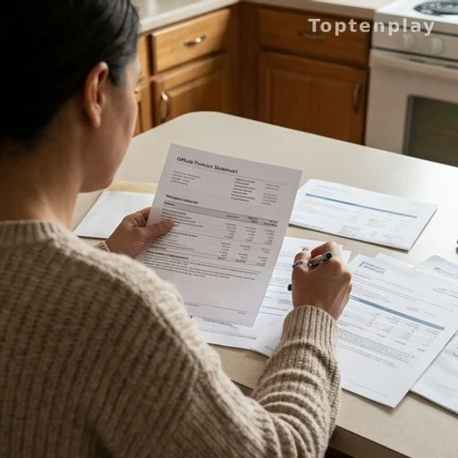 Personne consultant ses relevés de trimestres cotisés pour sa retraite
