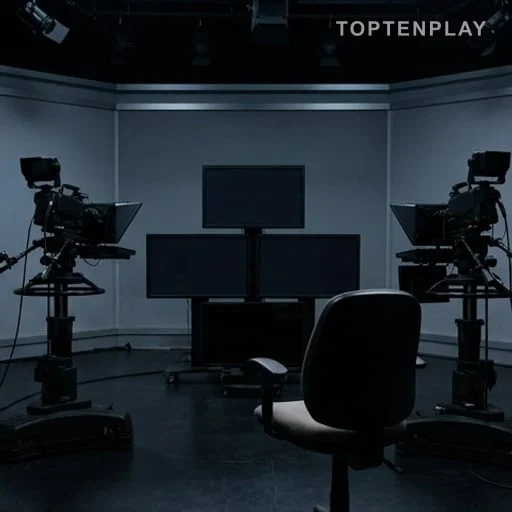 Studio de télévision vide après déprogrammation