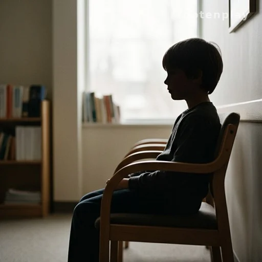 Enfant en salle d'attente avant une consultation chez un professionnel de santé
