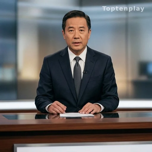 Présentateur du journal télévisé de 20 heures rendant hommage à un confrère décédé