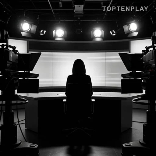 Plateau de journal télévisé lors d’un hommage