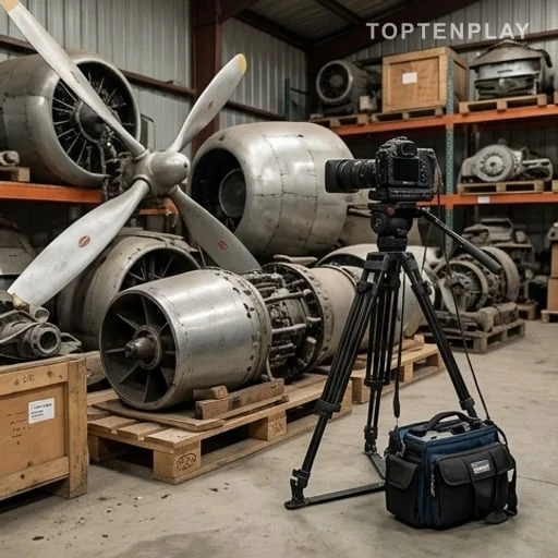 Reportage de terrain dans des réserves aéronautiques
