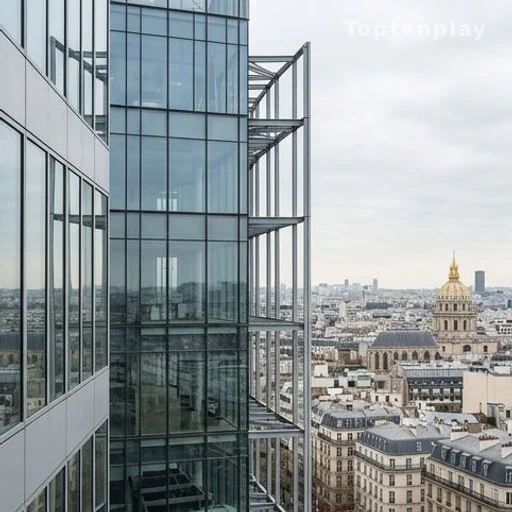 Étages supérieurs d'une tour de grande hauteur à Paris