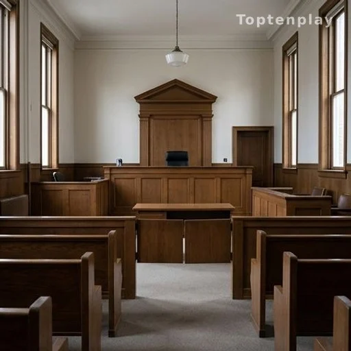 Salle d'audience d'un tribunal britannique, affaire de harcèlement numérique