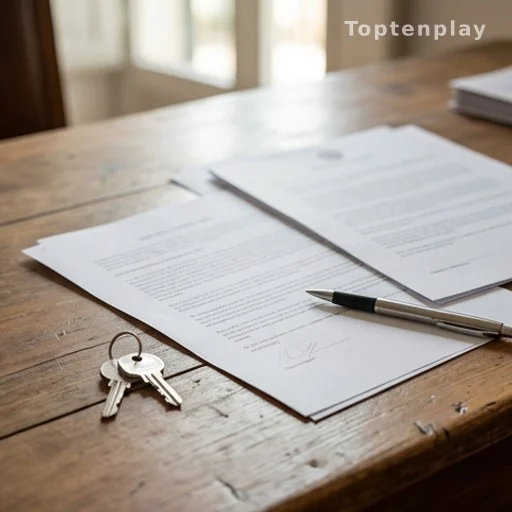 Bureau de notaire avec documents officiels et clés de maison pour achat immobilier en Italie