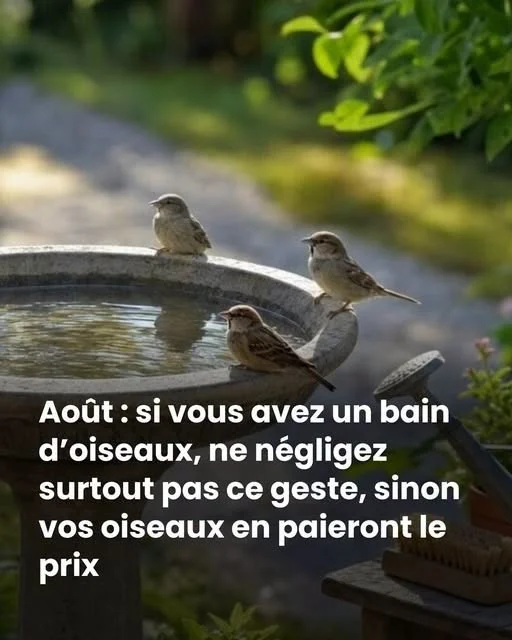 Bain d&rsquo;oiseaux en août: le geste quotidien qui évite la propagation de maladies